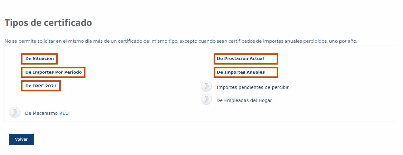 certificado prestaciones SEPE